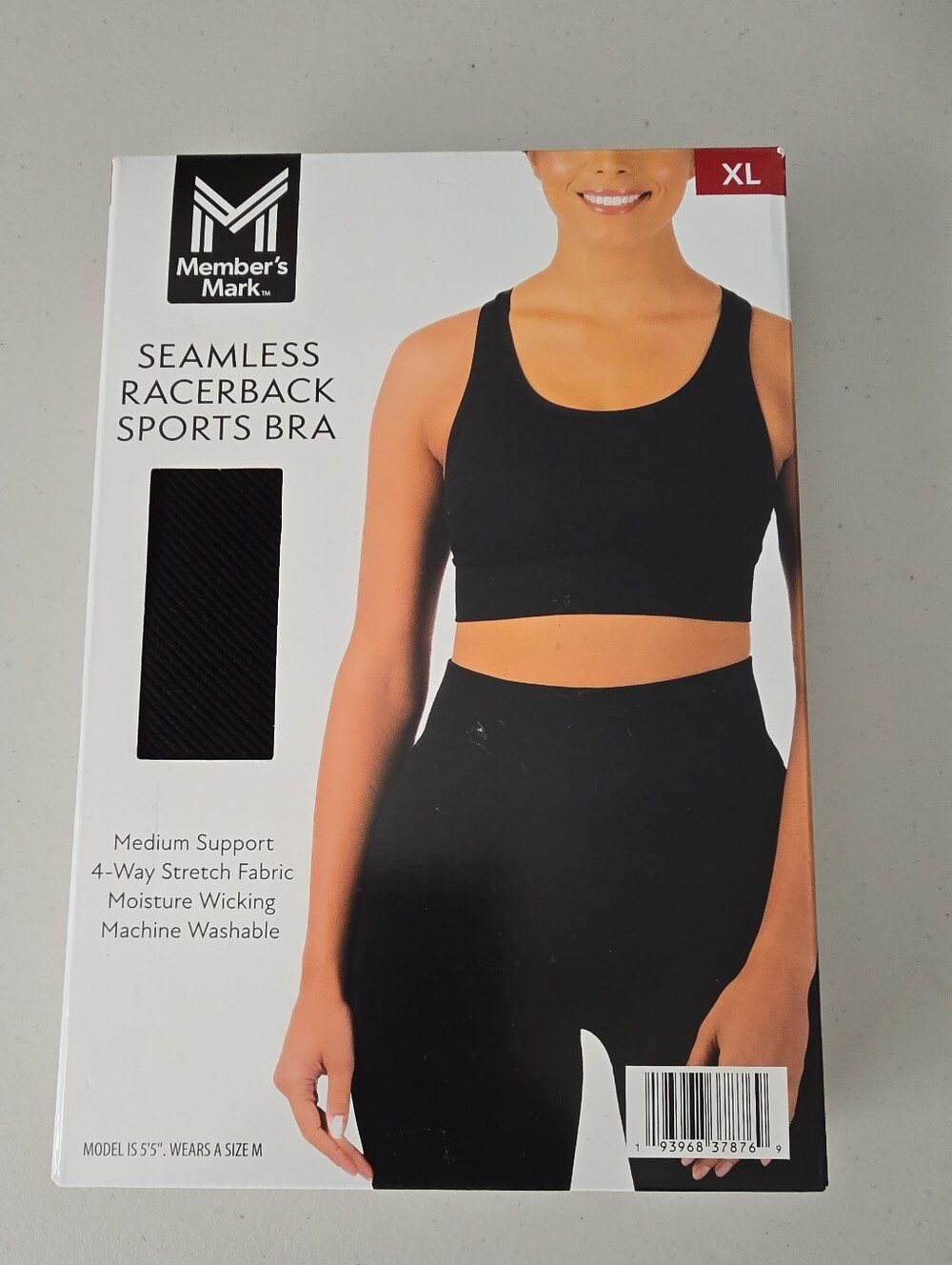 🆕️ Member's Mark Seamless Racerback Sports Bra - Black